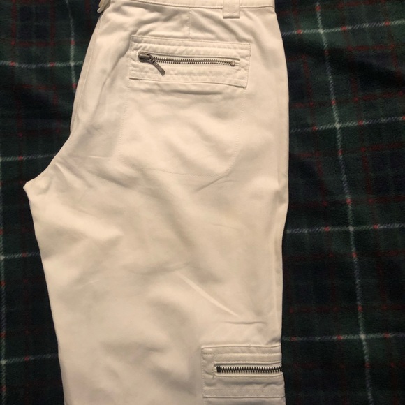 Banana Republic White Wide Leg Cargo Pant - Picture 3 of 11